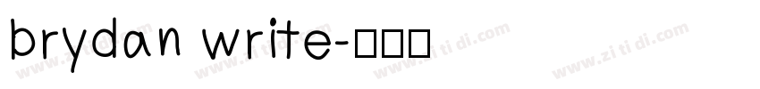 brydan write字体转换